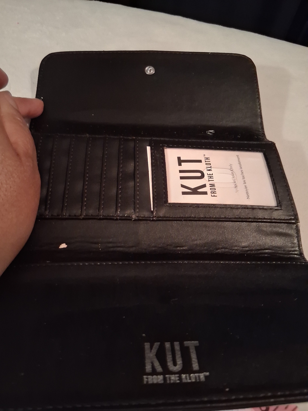 KUT From The Kloth Black Trifold Wallet